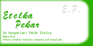 etelka pekar business card